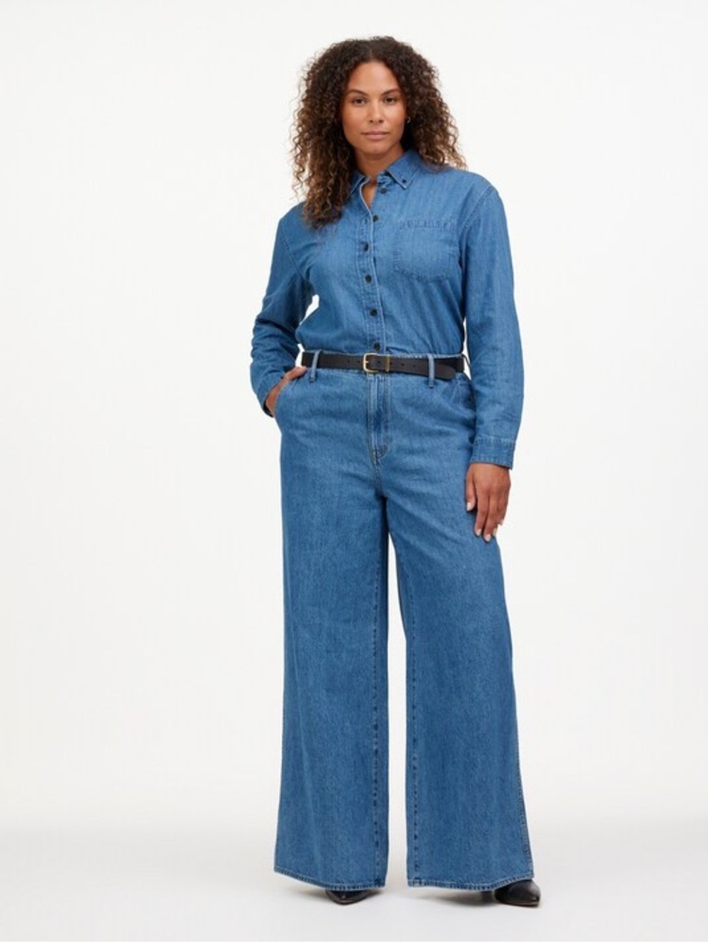 Madewell Wide Sweep Denim Trousers